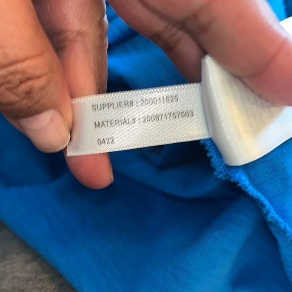 RALPH LAUREN BLACK LABEL Women's Puff Sleeve Cotton Top Shirt Blue Size XL - Picture 8 of 8